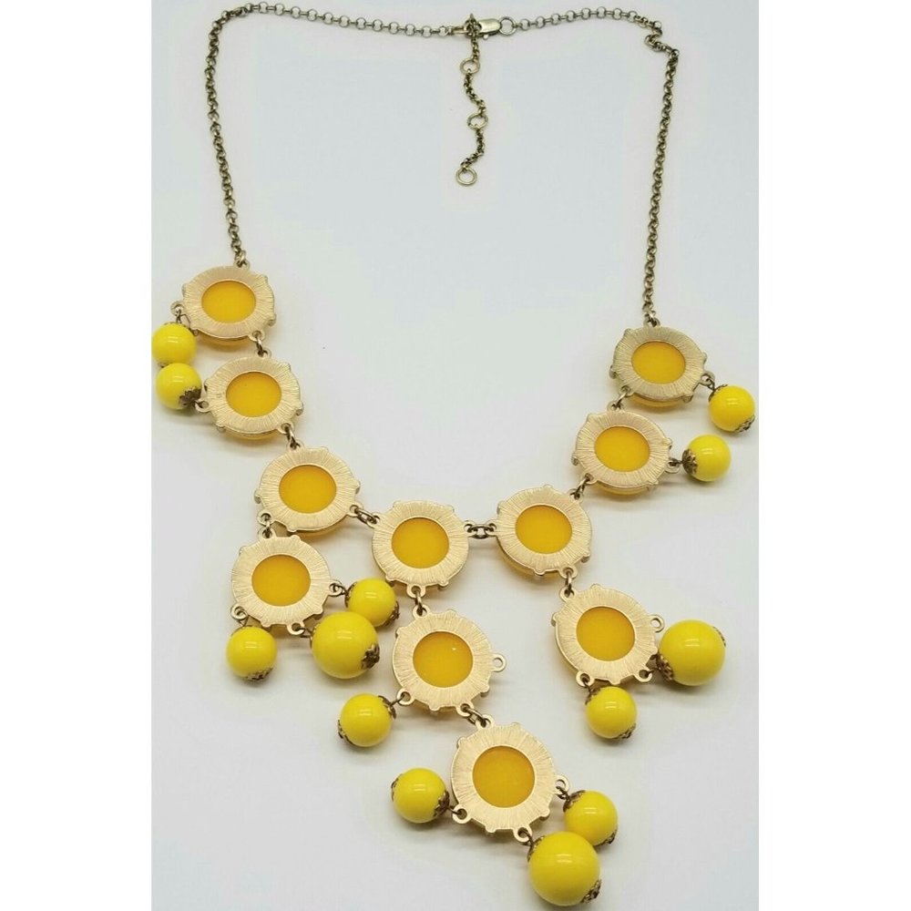 Bumblebee Yellow Acrylic Bubble Statement Necklace - image 5